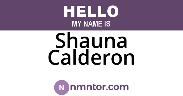 Shauna Calderon