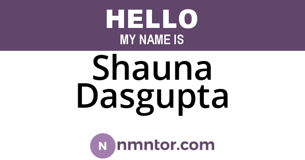 Shauna Dasgupta
