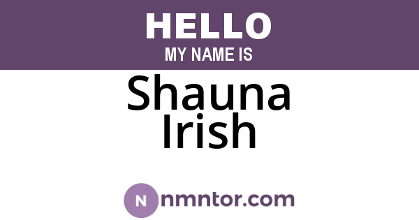 Shauna Irish