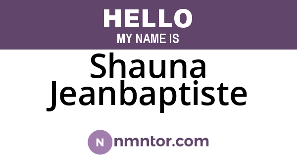 Shauna Jeanbaptiste