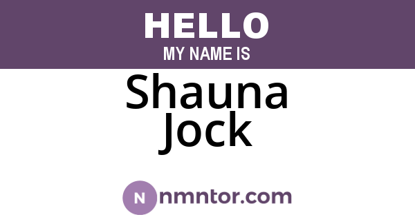 Shauna Jock
