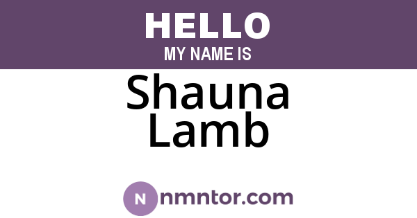 Shauna Lamb