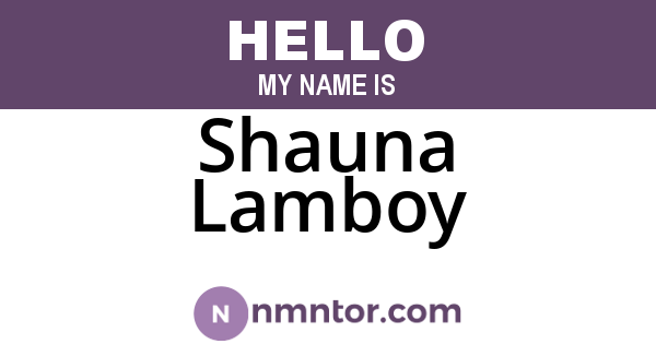 Shauna Lamboy