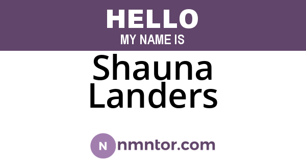 Shauna Landers