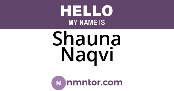 Shauna Naqvi