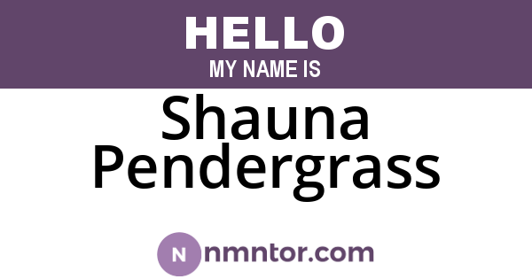 Shauna Pendergrass