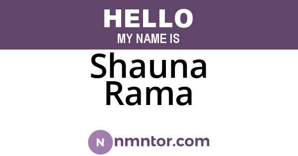 Shauna Rama