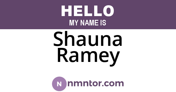 Shauna Ramey