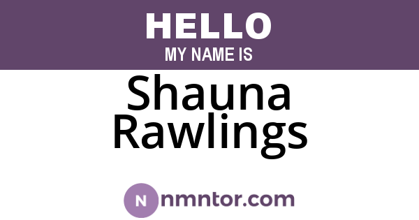 Shauna Rawlings