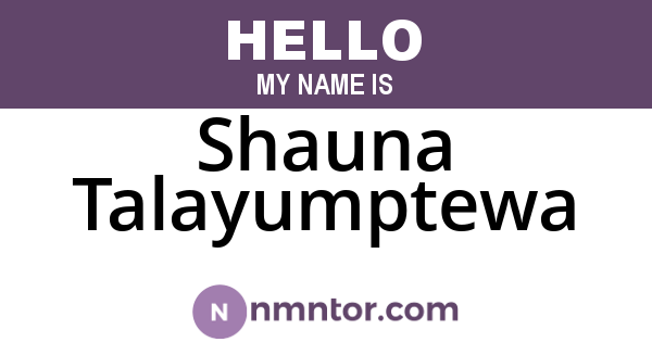 Shauna Talayumptewa
