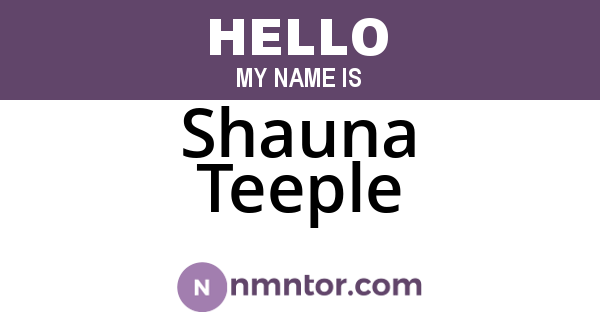 Shauna Teeple