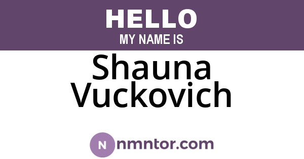 Shauna Vuckovich