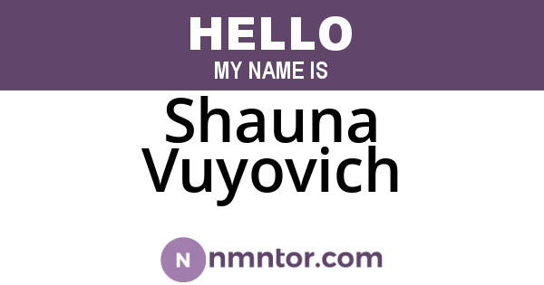Shauna Vuyovich
