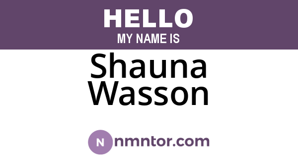 Shauna Wasson