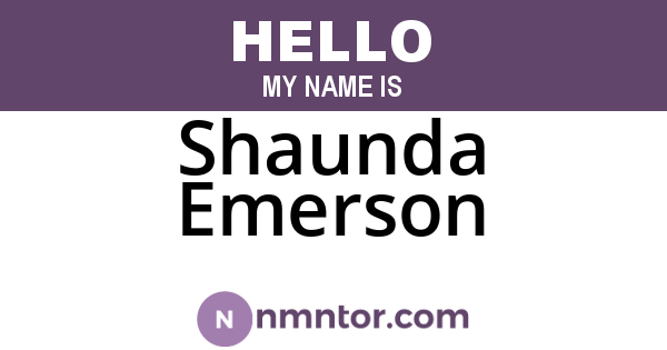 Shaunda Emerson