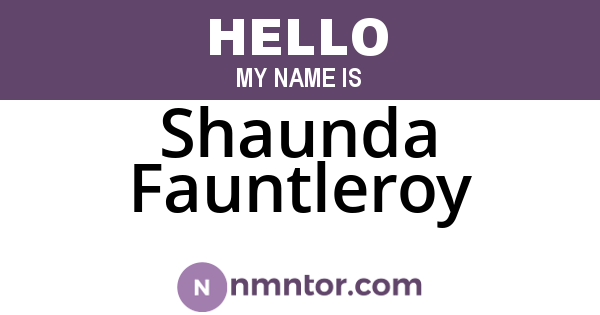 Shaunda Fauntleroy