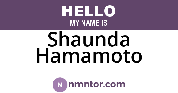 Shaunda Hamamoto