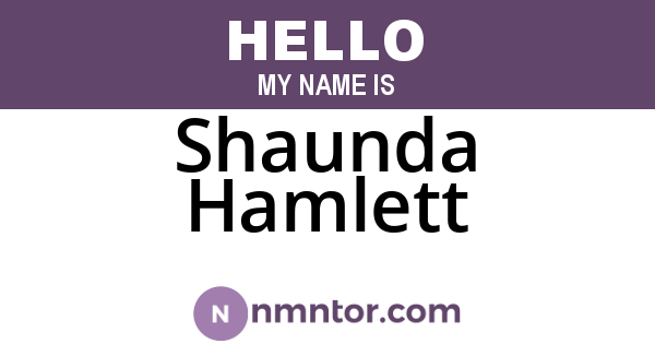 Shaunda Hamlett