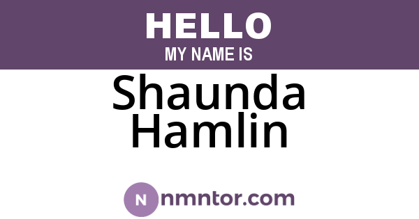 Shaunda Hamlin