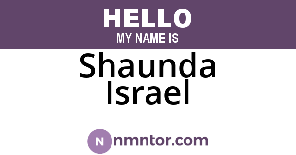 Shaunda Israel