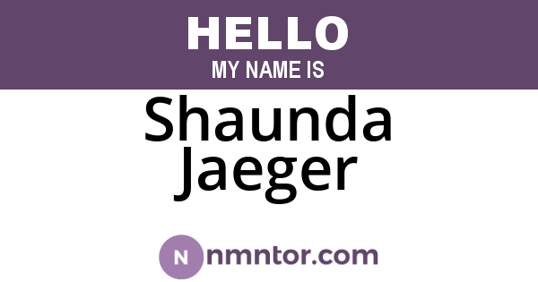 Shaunda Jaeger