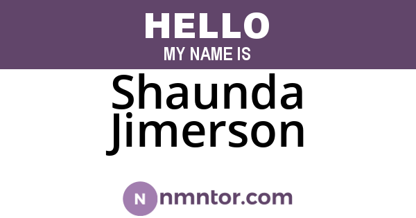 Shaunda Jimerson