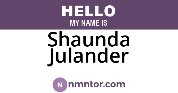 Shaunda Julander