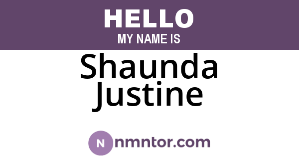 Shaunda Justine