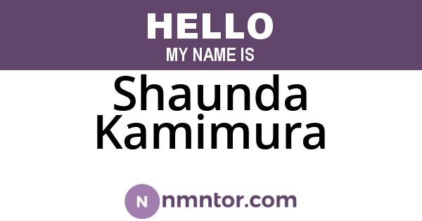 Shaunda Kamimura