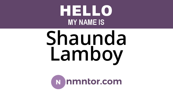 Shaunda Lamboy