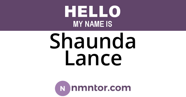 Shaunda Lance