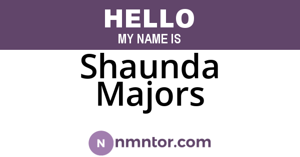 Shaunda Majors