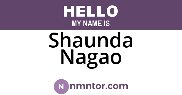 Shaunda Nagao