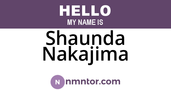 Shaunda Nakajima