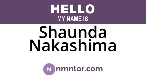 Shaunda Nakashima