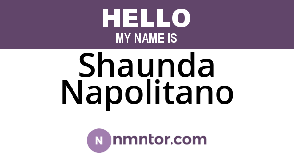 Shaunda Napolitano