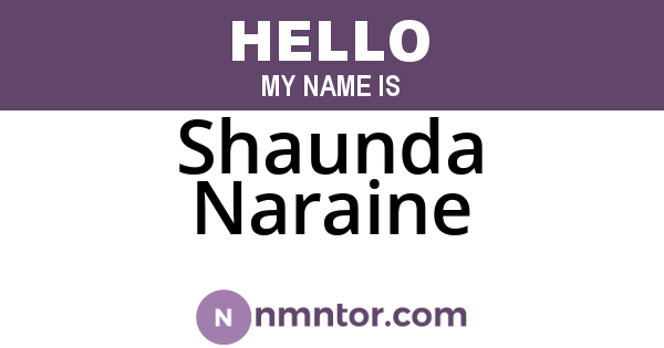 Shaunda Naraine