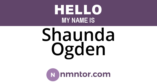 Shaunda Ogden