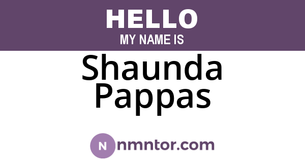 Shaunda Pappas