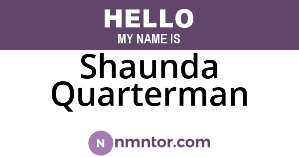 Shaunda Quarterman