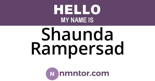 Shaunda Rampersad