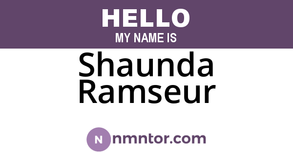 Shaunda Ramseur