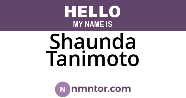 Shaunda Tanimoto