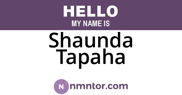 Shaunda Tapaha