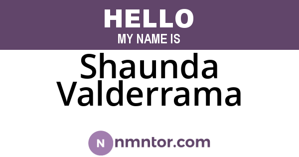 Shaunda Valderrama