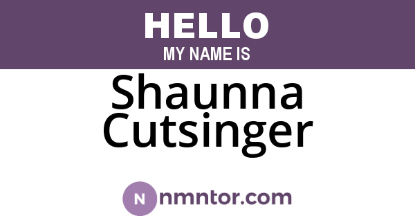 Shaunna Cutsinger