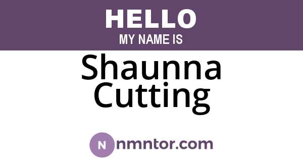 Shaunna Cutting
