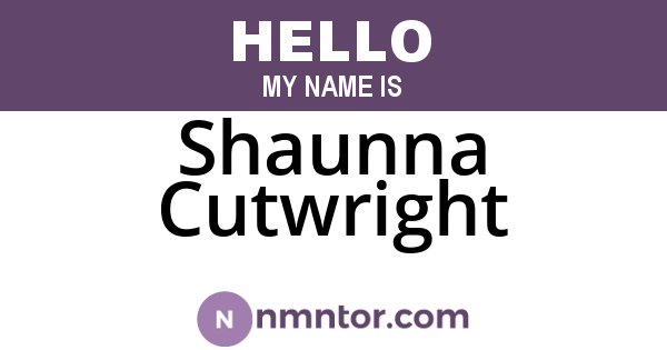 Shaunna Cutwright