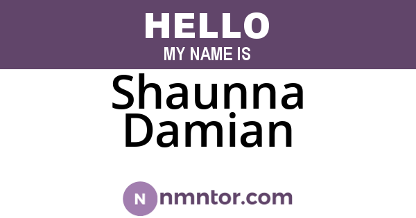 Shaunna Damian