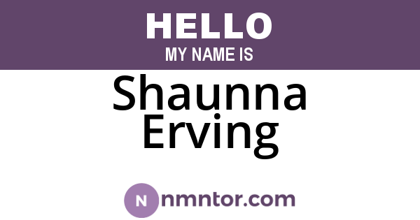 Shaunna Erving